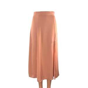 Resa Rachel Women's Side Slit Minimalist High Waisted Maxi Flare A-Line Skirt XS